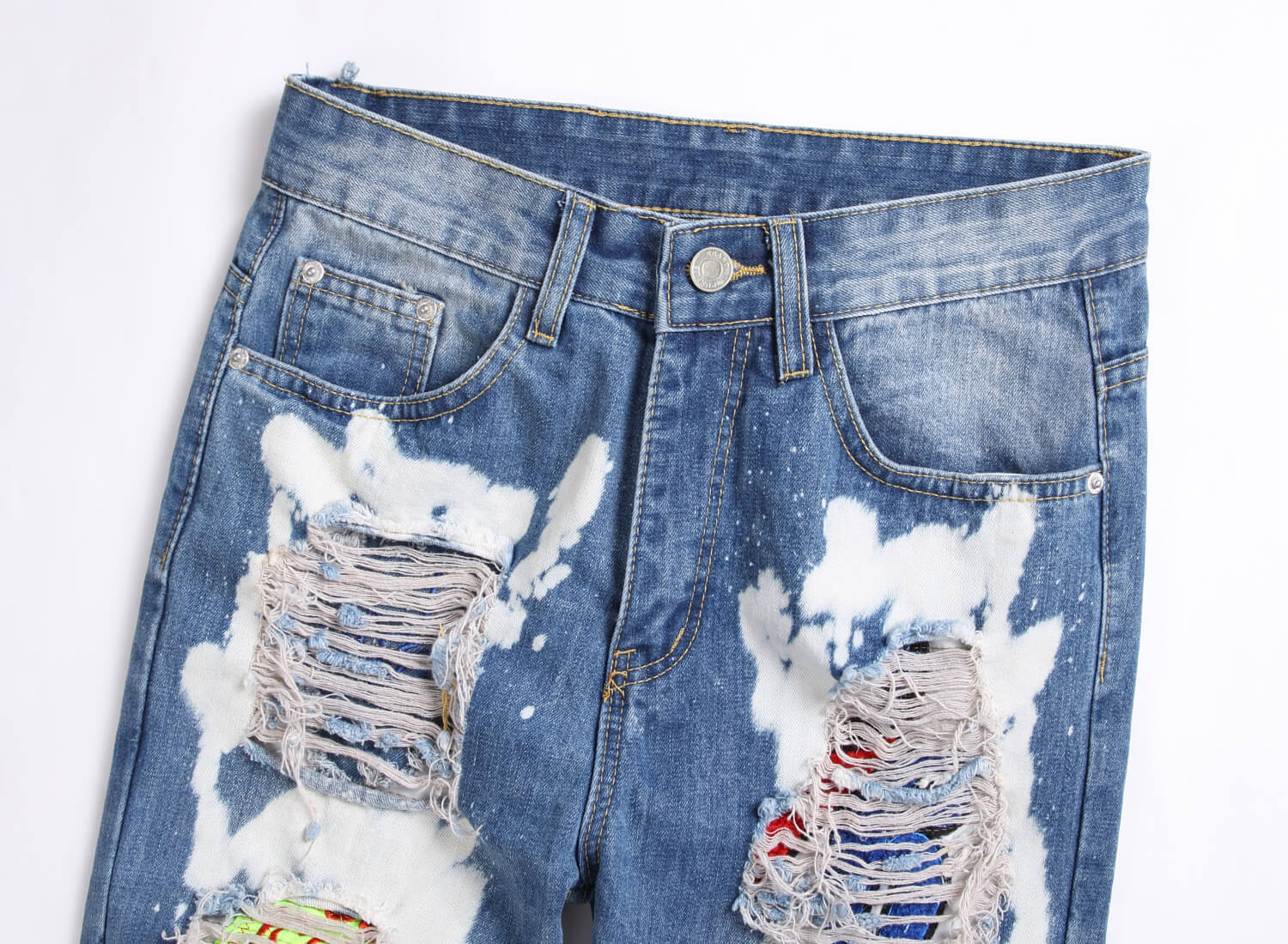 Factory Wholesale Custom Fashion Men Pants Patchwork Plus Size Men's Jeans