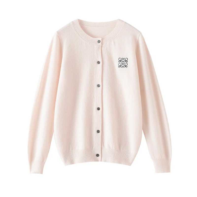 Womens Sweaters ADDONEE womens Oneck cardigan pre cut long sleeved sweater suitable for spring and autumn 100 Merino wool knitted fabric popular fabri