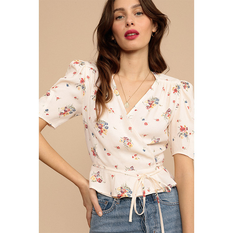 343 # Rouj Silk Printed Strap Top 2021 Summer New French Style Women's Clothing Sexy Loose Bifurcated Novelty Self-cultivation Pregnant Women