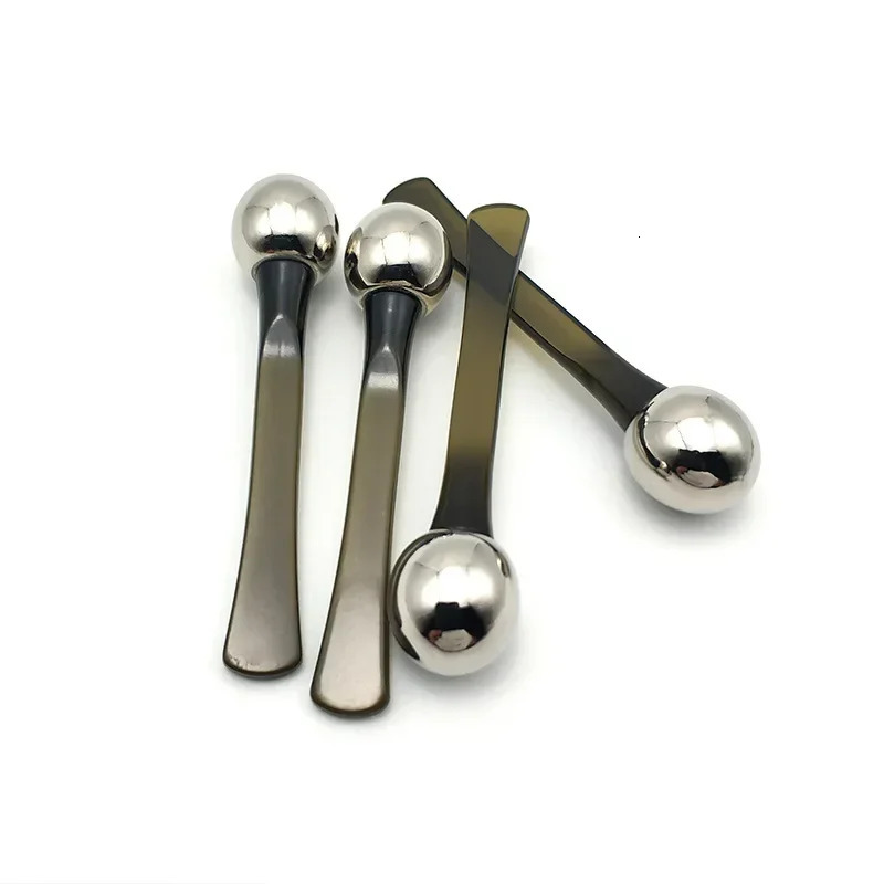 Eye shadow massage roller eye cream stick sticker cosmetic spatula anti black circle face spoon gold alloy face massager 240713