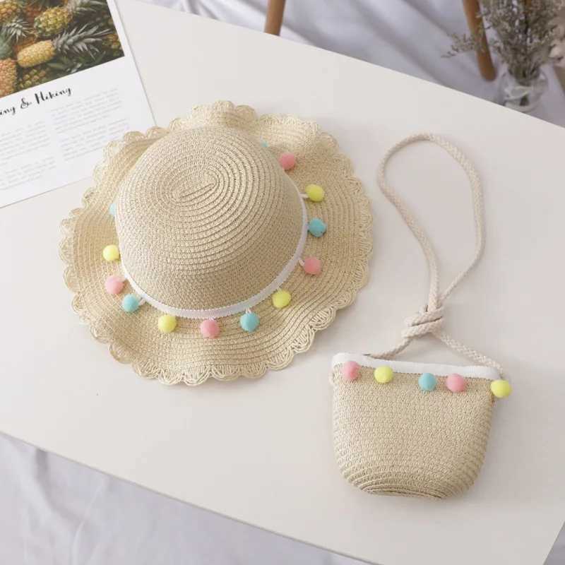 Handmade summer girl shoulder bag chrysanthemum grass rope messenger bag childrens key coin wallet cute princess mini handbag W240813