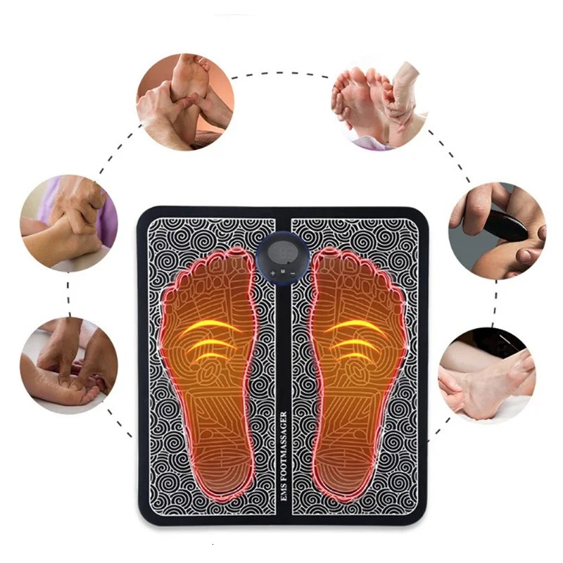 Portable electric muscle stimulation massage pad improves blood circulation relieves pain and relaxes feet 240713