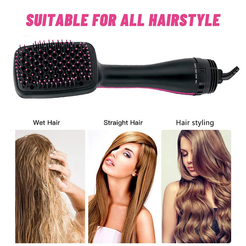 Hair Dryer Brush One Step Hair Blower Brush Electric Air Brush Travel Blow Dryer Comb Professional Hairdryer Hairbrush 240708