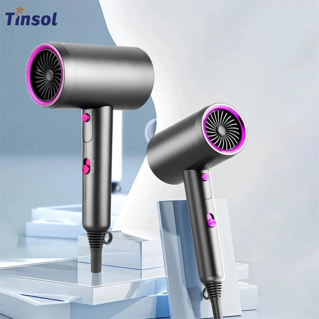 2200W Hairdryer Professional Highspeed Cold and Wind Powerful Hairdryer Negative Ion Low Noise Hair Salon Hairdryer 240708