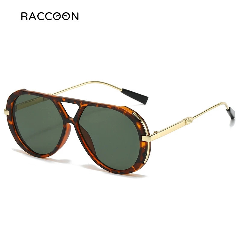 Classic Metal Retro Oval Sunglasses Women Men Vintage Style Pilot Sun Glasses Black Frame Summer Fashion Eyewear Uv400 Shades 240711