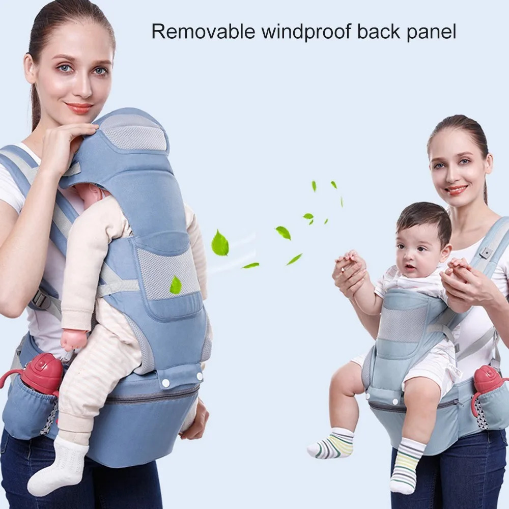 048M Ergonomic Baby Backpack Infant Hipseat Front Facing Kangaroo Wrap Sling Travel 240710