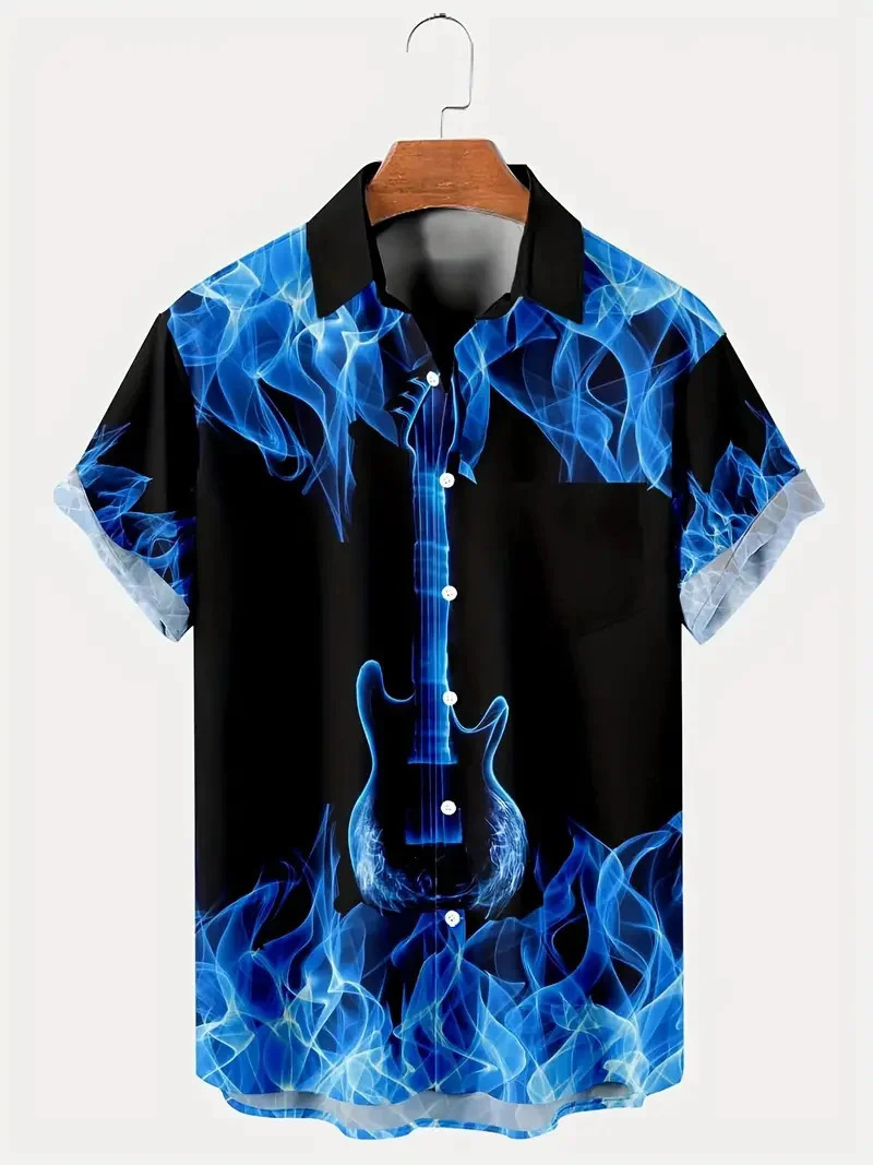 2024 Colorful Graffiti I Love You Fashionable Mens Shirt Soft and Comfortable Street Outdoor Fishing Light Breathable Top 240708