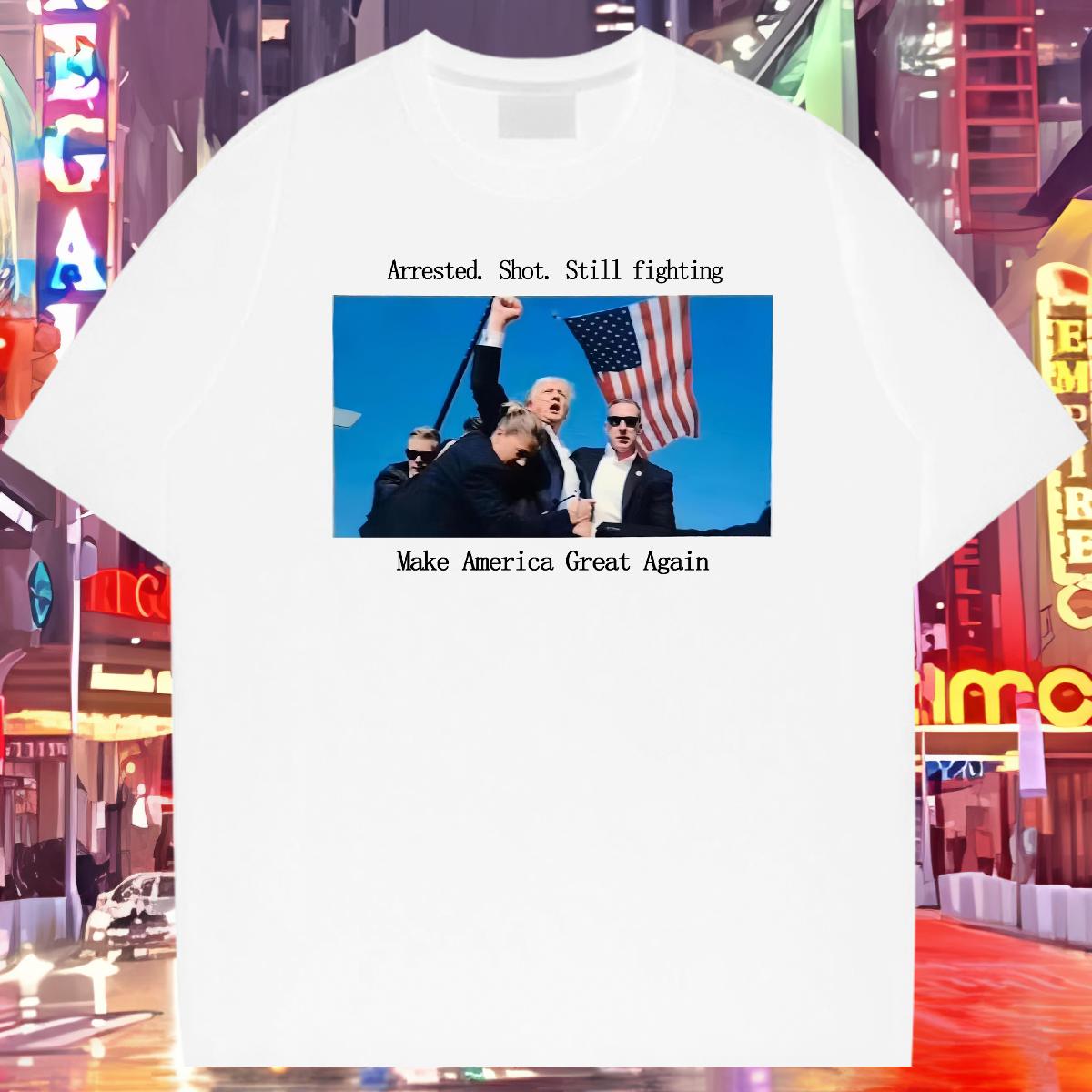 Custom T Shirt For Man presidential election 230g 100% Cotton Custom Print Oversized Spring Summer Men Clothes T-Shirt Round Neck Short Sleeve High Qu