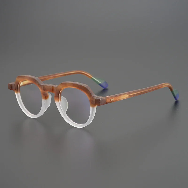 Niche frosted handmade glasses frame Retro art trend men women fashion eyewear Presbyopia optical prescription eyeglasses 240712