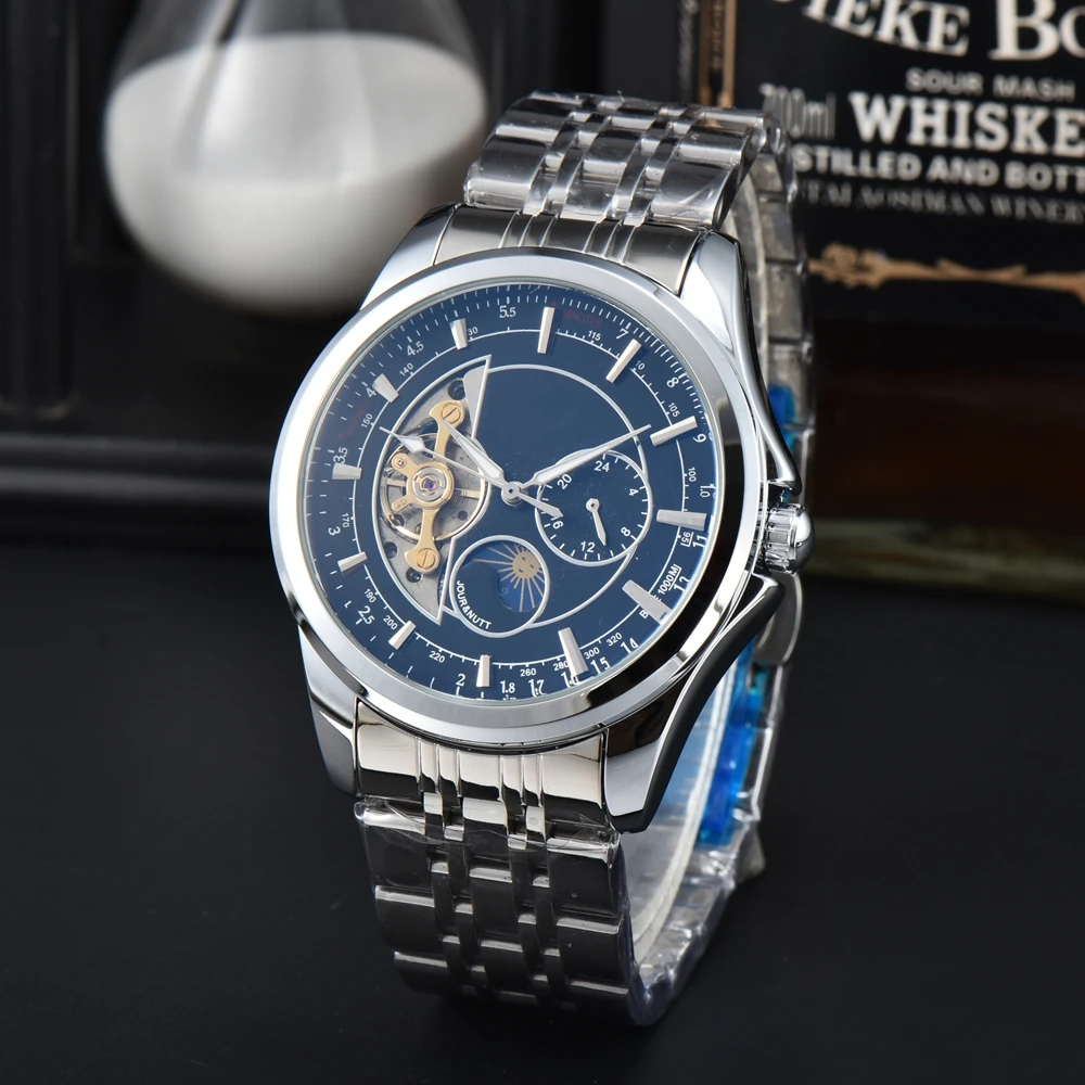 Top Quality Automatic Mechanical Luxury Watches For Men Multifunctional Date Automatic Mechanical Fashion Wristwatch High Quality Male Clocks