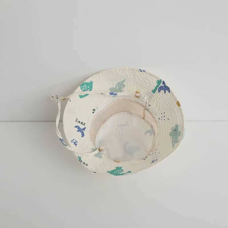 Cartoon childrens bucket hat cotton spring summer baby hat beach travel childrens sun hat girl boy accessories 2-6YW240713