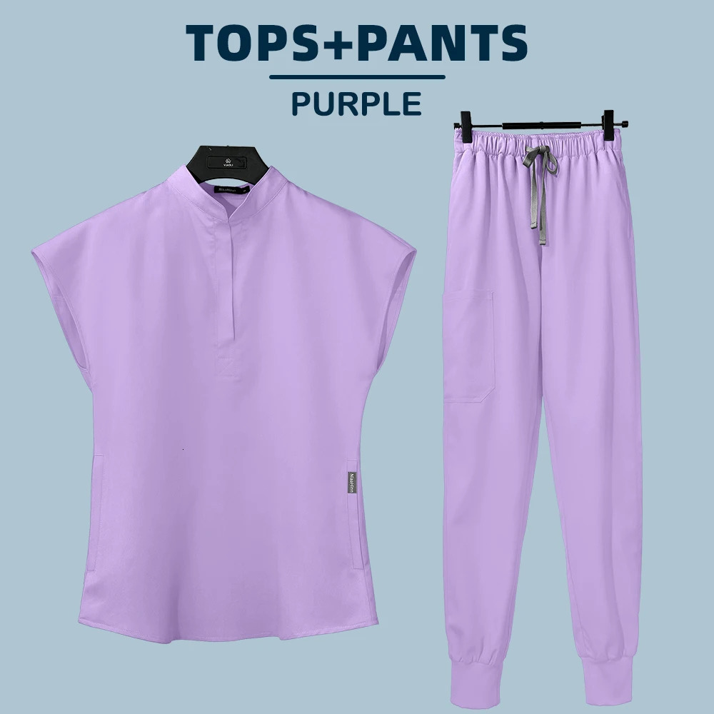 Scrubs Uniforms Women Spa Workwear Health Workers Beauty Salon Clothes Nursing Scrub Shirt Pants Nurse Uniform 240708