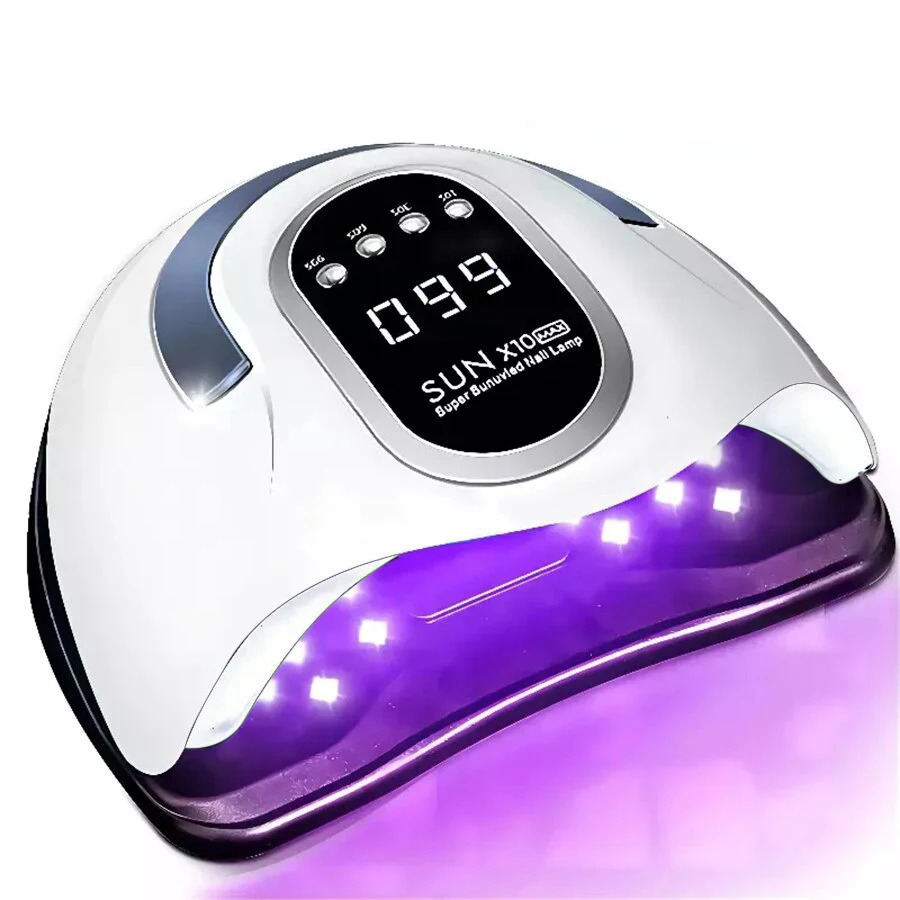 SUN X10MAX UV LED Nail Lamp for Manicure 280W Gel Polish Drying Machine with Large LCD Touch Professional Smart Nail Dryer Tools 240710