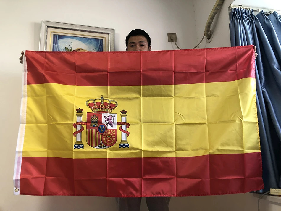SKY FLAG 90x150cm spain flag 3x5 Feet ES Espana Spanish Flag Super Poly football FLAG Indoor Outdoor for Celebration big flags 240713