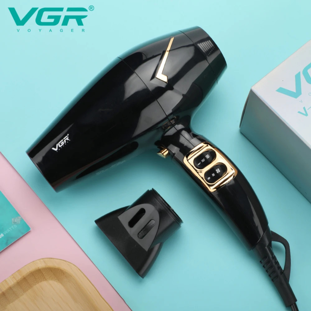 VGR Hair Dryer Professional Hair Dryer Machine Negative Ion Chaison Hair Dryer and Cold Adjustment Powerful Dryers V423 240708