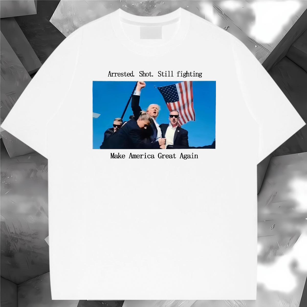 Brand Mens T Shirts presidential election 230g Cotton Casual Beach Short Sleeve Cotton O-Neck Men Tees Custom Custom Print Oversized Tops Tees