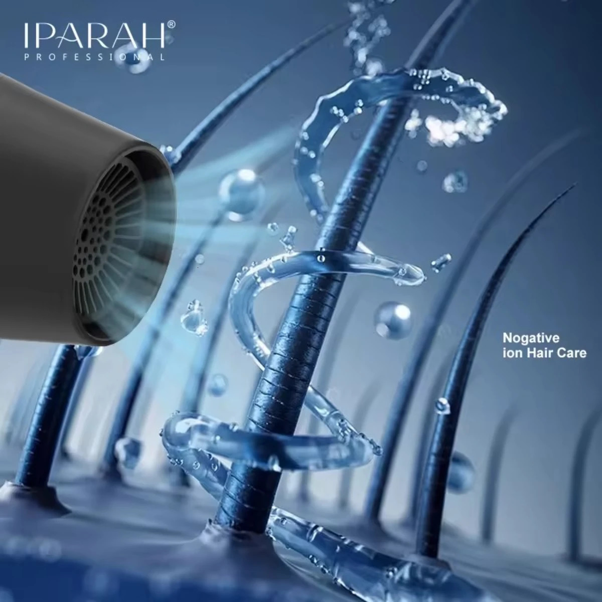 IPARAH Negative Ion Hair Care Hair Dryer Professional Low Noise Blow Dryer Leafless High Speed Powerful Hair Dryer Women P350 240708