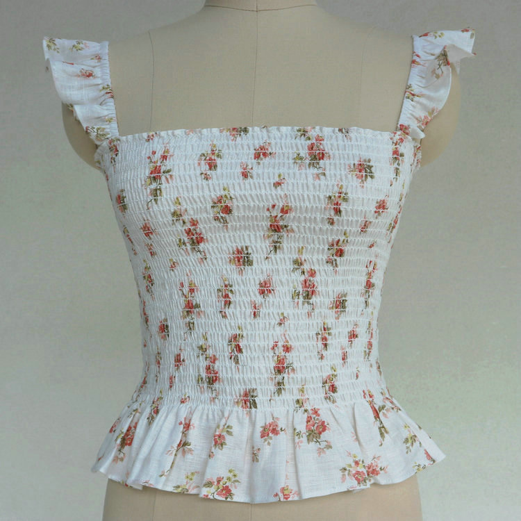 Fashion Solid 225 # Ref Linen Floral Short Cute Slim Fit Top 2021 Summer New French Women's Clothing Sexy Dress Waist Bifurcated Loose Denim Dres