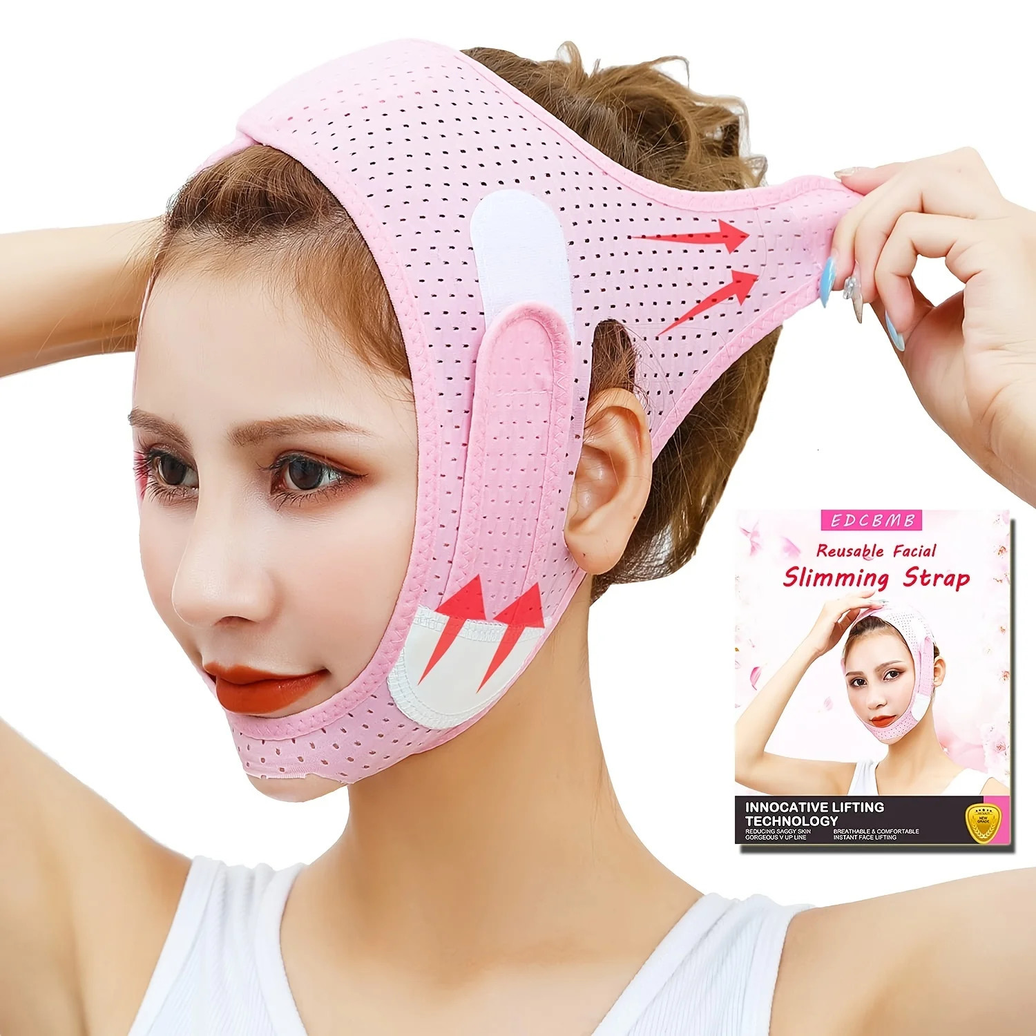 Double chin shock absorber face slimming belt V-shaped mask eliminator r adhesive tape womens belt proof mask weight 240713