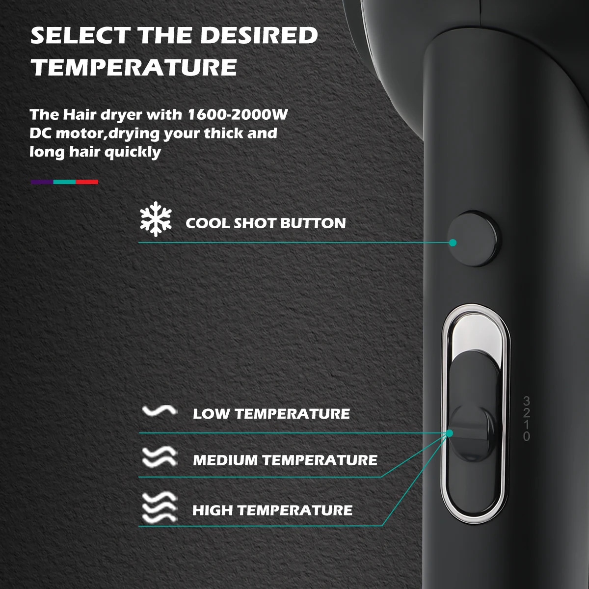 VGR Hair Dryer Professional Blow Drier and Cold Adjustment Hair Dryer Machine Negative Ion Hair Dryers Home Appliance V420 240708