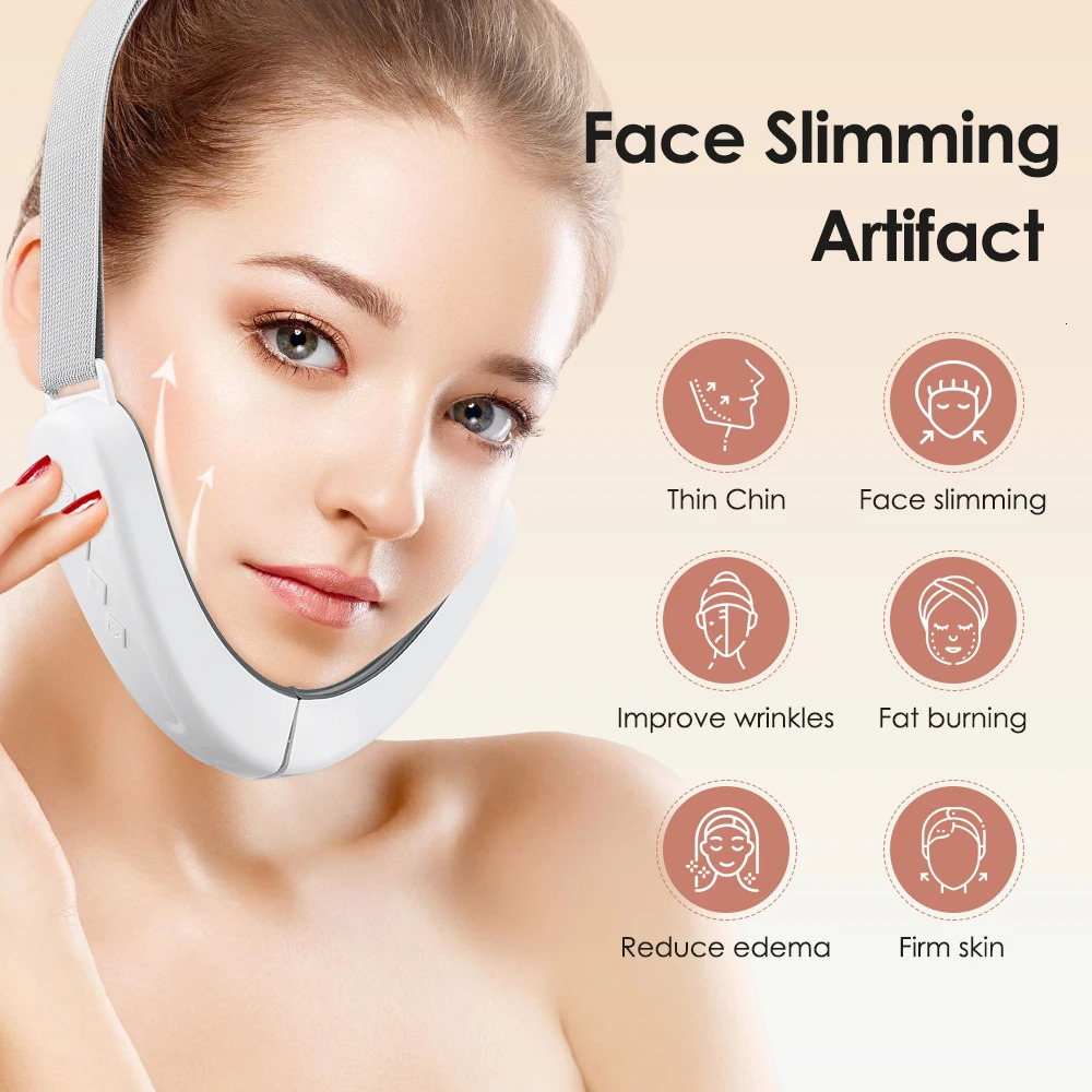 5 modes of lift V-face Edema dual chin removal English voice broadcast micro flow massager 240713