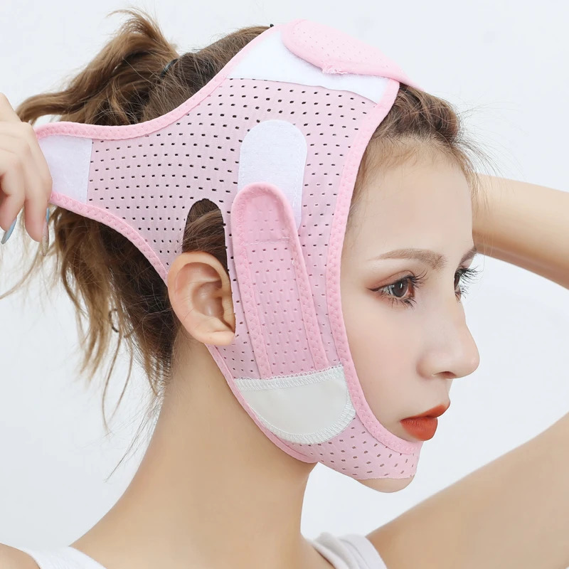 Double chin shock absorber face slimming belt V-shaped mask eliminator r adhesive tape womens belt proof mask weight 240713