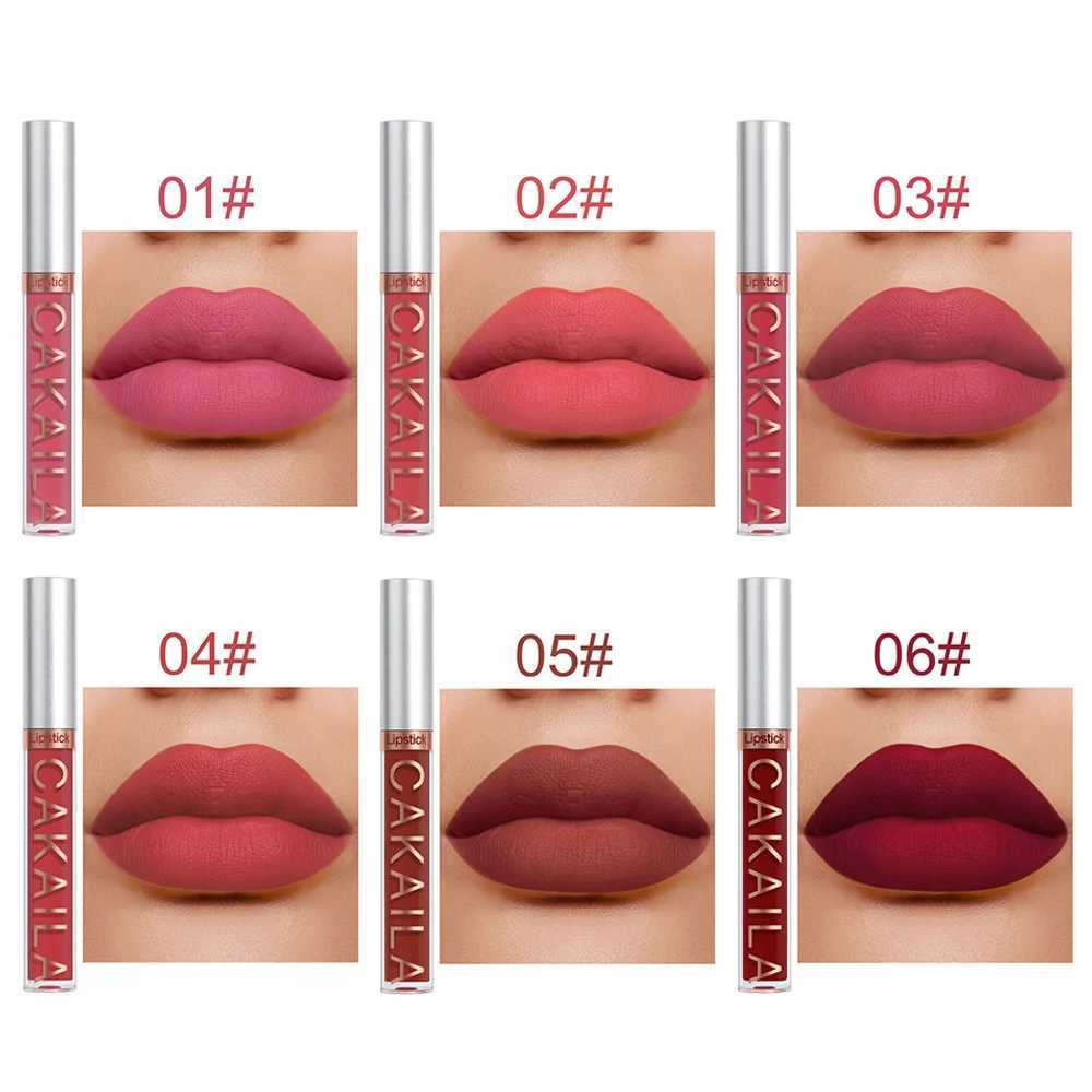 6-pack lip gloss set long-lasting non stick cup liquid lipstick velvet matte lip gloss zxx240715