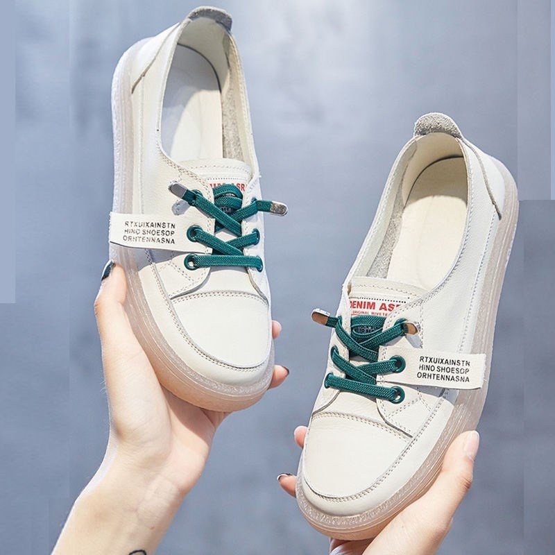 Designer In Black Soft Soled Casual White Shoes Spring Summer 2024, Slip Resistant Single Shoe For Women, Comfortable And Versatile