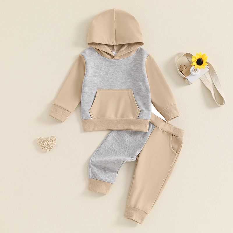 Clothing Sets Autumn Baby Tracksuit For Toddler Boys Outfits Contrast Color Long Sleeve Sweatshirts Tops Long Pants Toddler Clothes Set