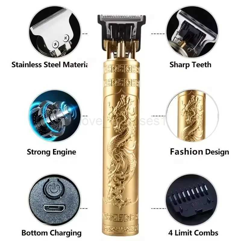 Free Shipping Digital Display Waterproof Cutting Grooming Kit Barber Mens Hair Trimmer Clipper Shaver Cutter Cutting MachineM240715