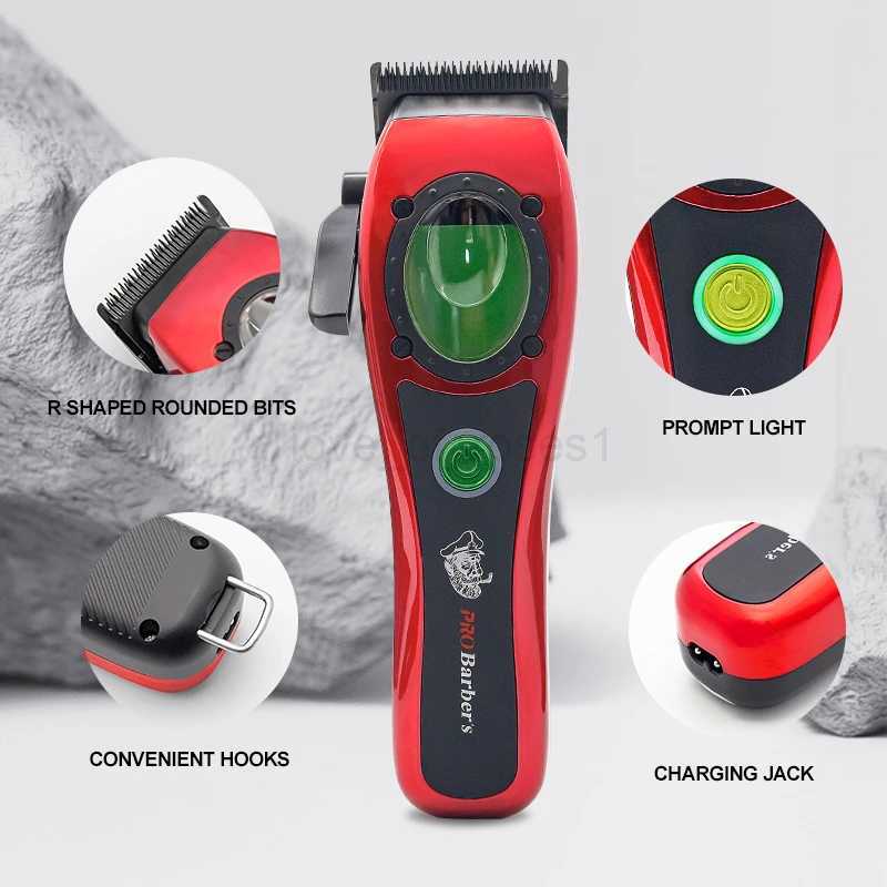 New High-Quality Professional Barber Trimmer with Charging base Cordless and Powful Motor Hair Clippers For Men M250403