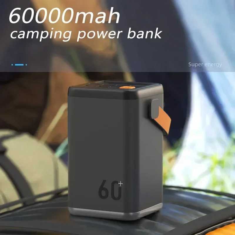 60000mAh Outdoor Power Bank Portable PowerBank External Battery Pack PD 30W Fast Charger For iPhone mobile power station M240715