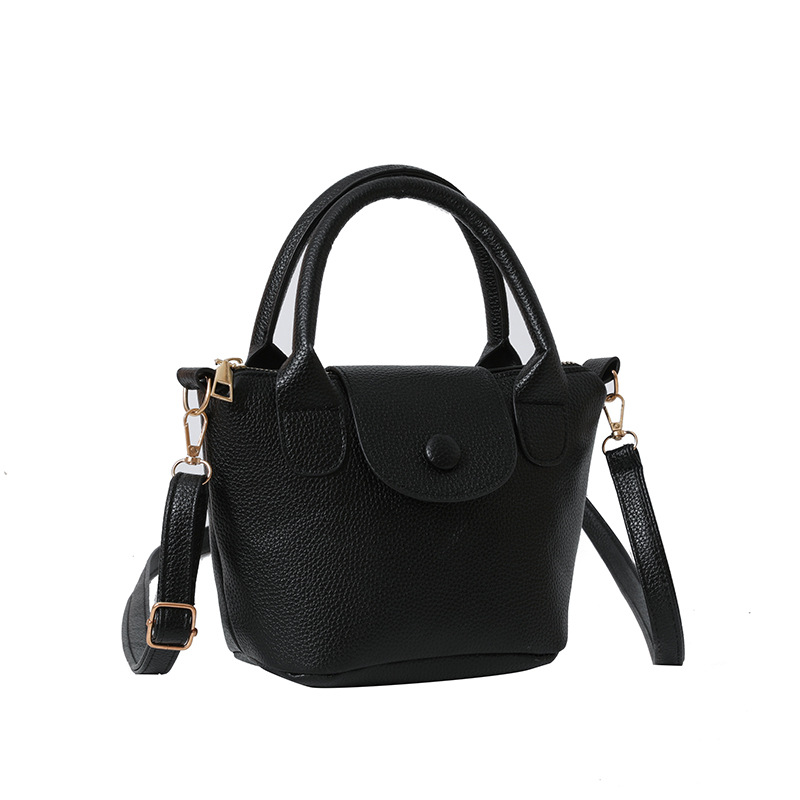 2025 Designer and versatile Fashionable 3 hand-held small for women, new color contrasting casual bucket bag, 2023 summer niche simple crossbody bag w