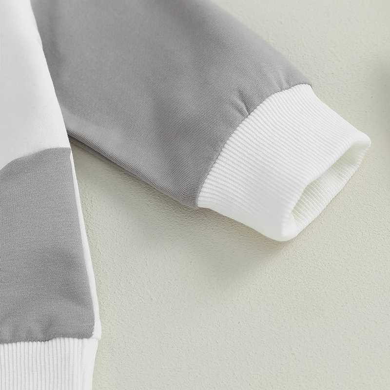 Clothing Sets 2023-07-22 Lioraitiin 0-3Years Toddler Boys 2Pcs Fall Casual Pants Sets Long Sleeve Contrast Color Sweatshirt Band Pants Set