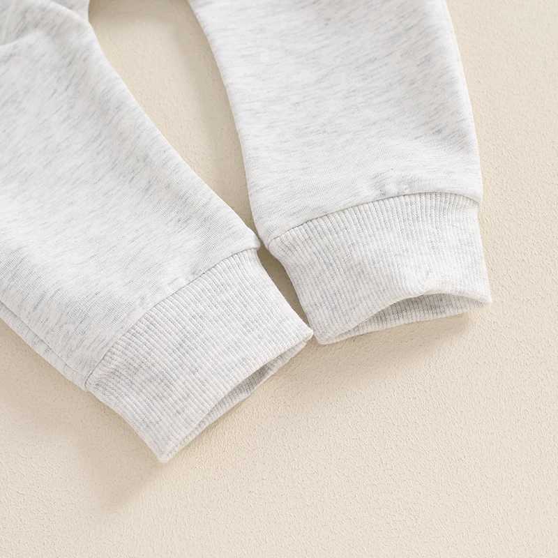Clothing Sets 2024-05-24 Lioraitiin Toddler Boys Pants Set Letter Print Long Sleeve Round Neck Sweatshirt Drstring Long Pants Autumn Outfits