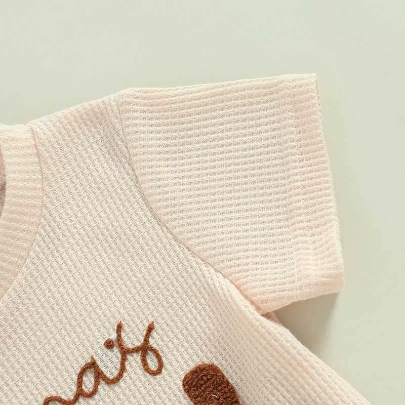 Clothing Sets Summer Baby Boy Clothes Set Short Sleeve Letter Pattern Waffle T-Shirt + Shorts 2Pcs/Sets Toddler Casual Clothes Kids Tracksuits