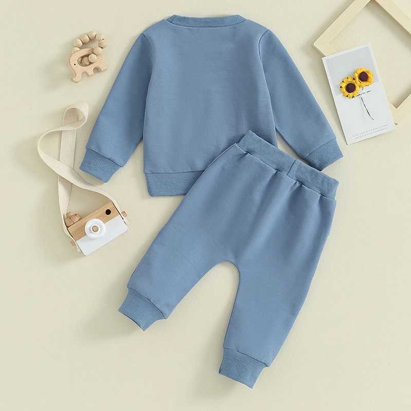 Clothing Sets 2023-09-19 Lioraitiin 0-3Y Newborn Baby Boy Outfit Bro Long Sleeve Sweatshirts Jogger Set Infant Boys Fall Winter 2PCS Clothes