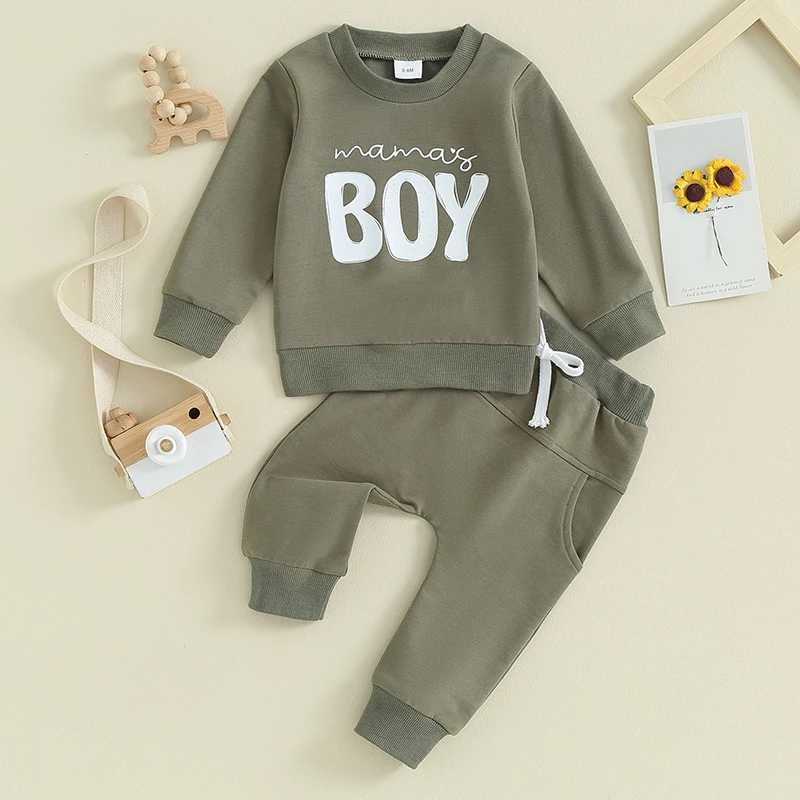 Clothing Sets 2023-09-19 Lioraitiin 0-3Y Newborn Baby Boy Outfit Bro Long Sleeve Sweatshirts Jogger Set Infant Boys Fall Winter 2PCS Clothes