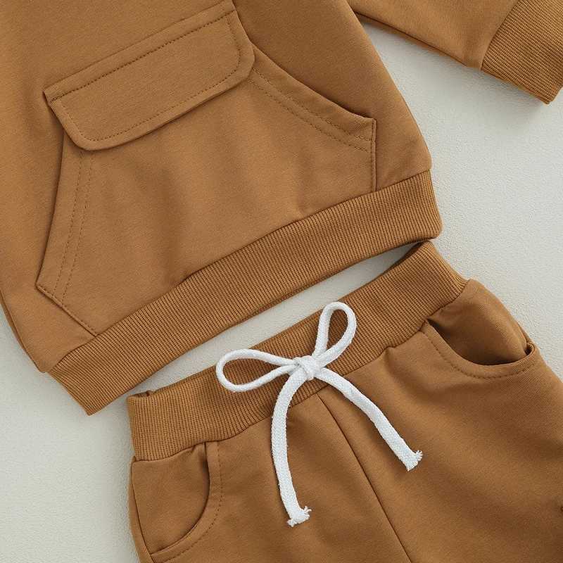 Clothing Sets Brand Autumn Clothes Set Long Sleeve Hoodie Casual Sports 2PCS Toddler Boys Clothing Suits Solid Cotton Tops+Sweatpants