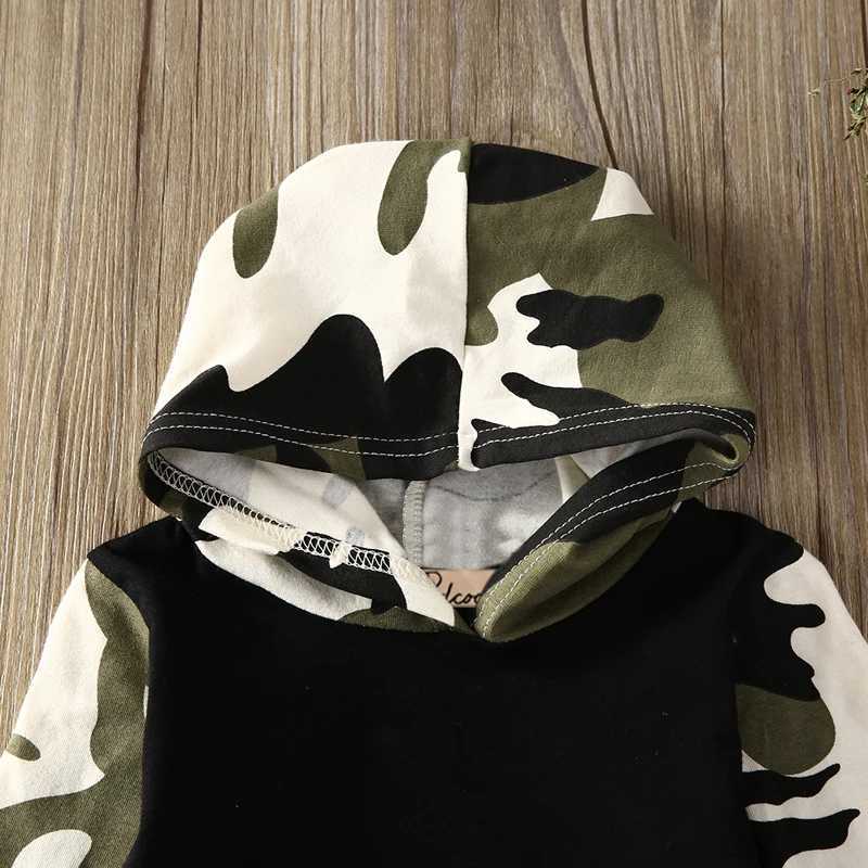 Clothing Sets lioraitiin 2pcs!! Autumn Spring Infant Clothes Baby Clothing Sets Baby Boys Camouflage Hoodie Tops Long Pants 2Pcs Outfits Set
