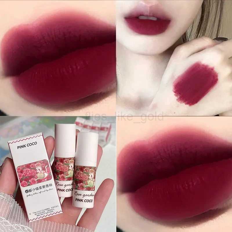 Rose Garden Matte Muse Lip Mud Liquid Lipstick Waterproof Nude Lip Gloss Long Lasting Non-stick Cup Sexy Women zxx24071