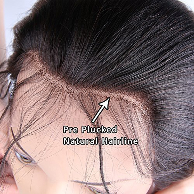 Yirubeauty 360 Lace Frontal With Baby Hair Body Wave Brazilian Malaysian 100% Human Hair Pre Plucked Natural Color Black