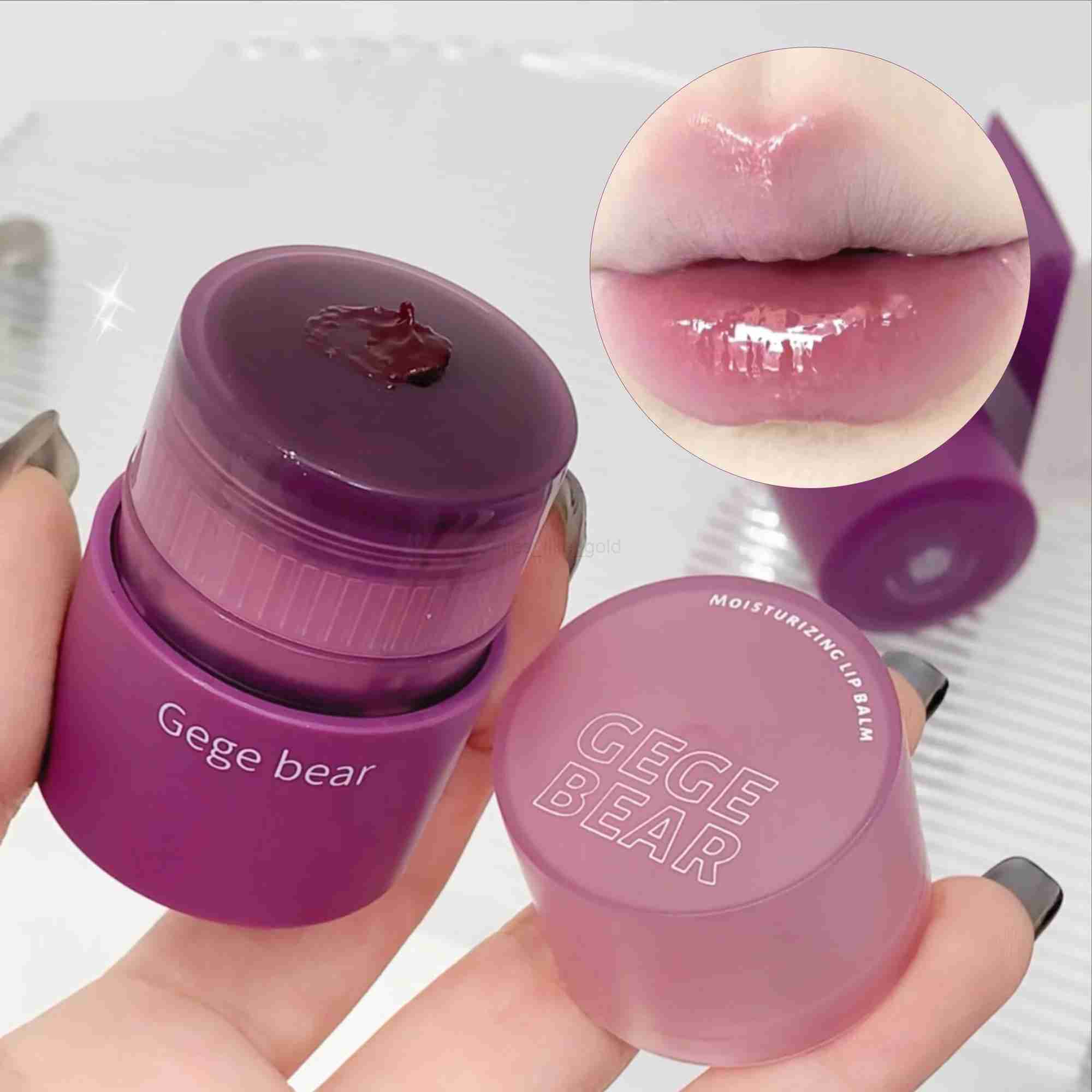 Grape Jelly Tint Lip Balm Moisturizing Water Light Solid Lip Gloss Peach Clear Lipstick Brightening Cheek Lip Primer Makeup zxx240715