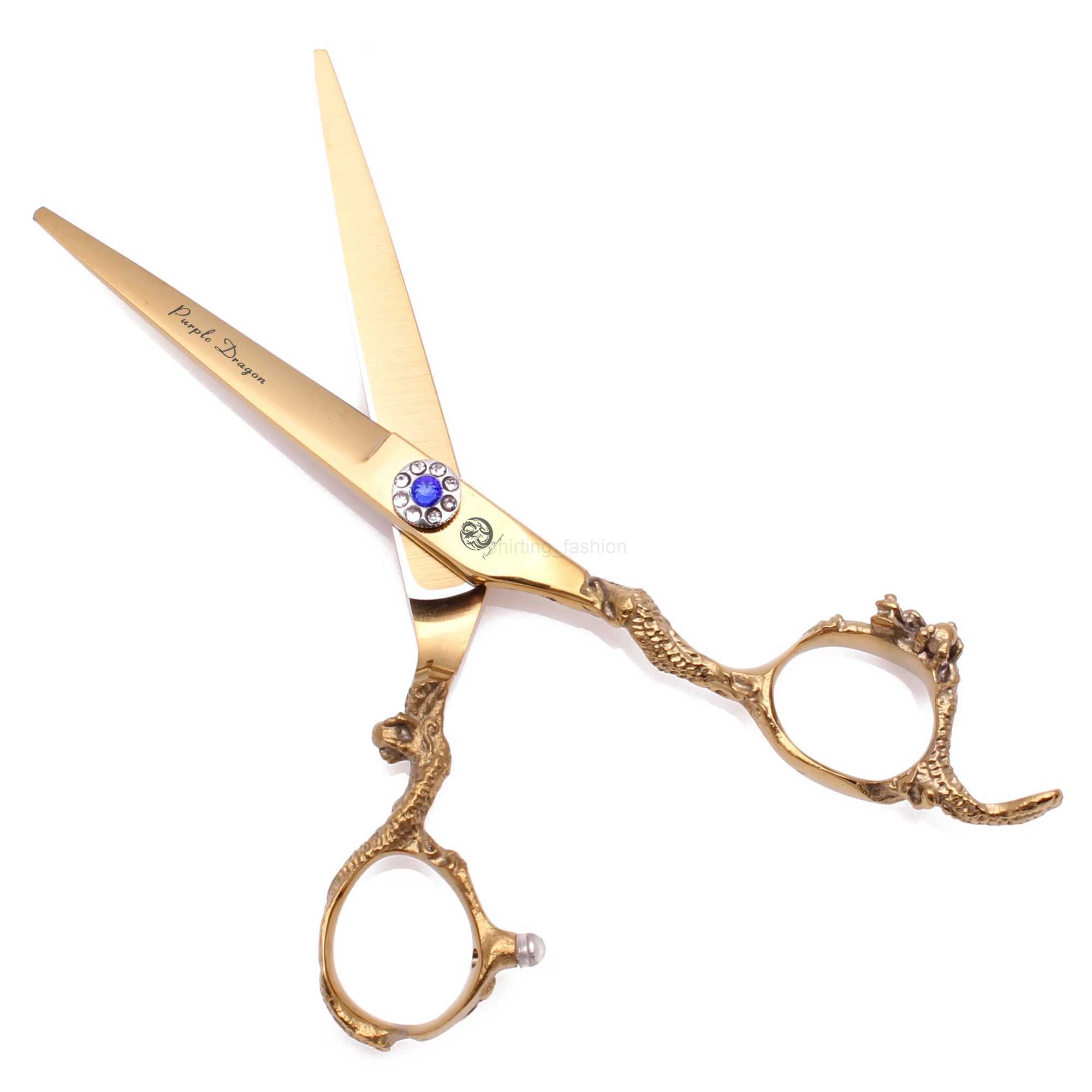 Purple Dragon Professional Hair Scissors 6 Japan 440C Hair Cutting Scissors Thinning Shears Barber Scissors Dropshipping Z9003CL240715