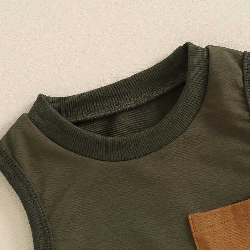 Clothing Sets 2024-04-03 Lioraitiin Toddler Baby Boys Summer Shorts Sets Sleeveless Tank Tops and Tropical Tree Print Shorts Sets