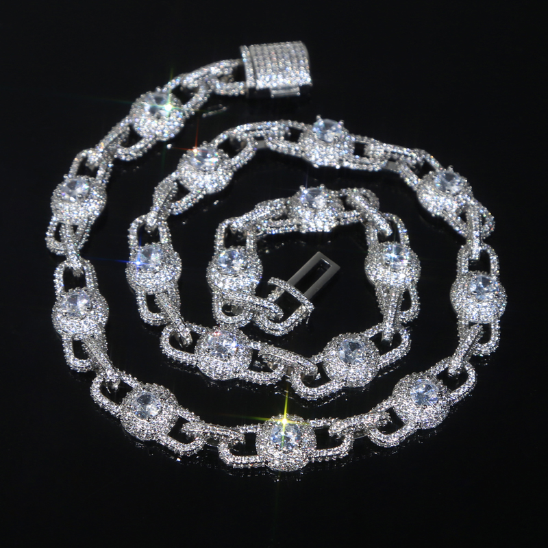 Iced Out Cuban k Chain Necklace | 5A CZ Bg Full Paved Rock Punk Hip Hop Jewelry