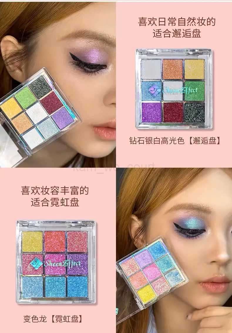 Sheeneffect 9 Color Eyeshadow Plate Chameleon Delicate And Shimmer EyeshadowM240715