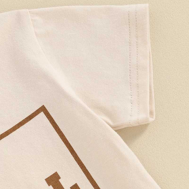 Clothing Sets Baby Boy Summer Outfits Casual Round Neck Short Sleeve Letter Print Tops + Elastic Waist Shorts Infant Toddler Clothing Set