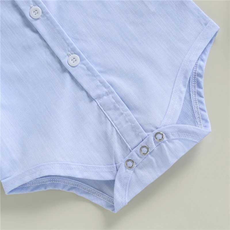 Clothing Sets Newborn Infant Boys Summer Gentleman Clothes Bowtie Turn-Down Collar Short Sleeve Romper and Bib Straps Shorts 2Pcs Suit