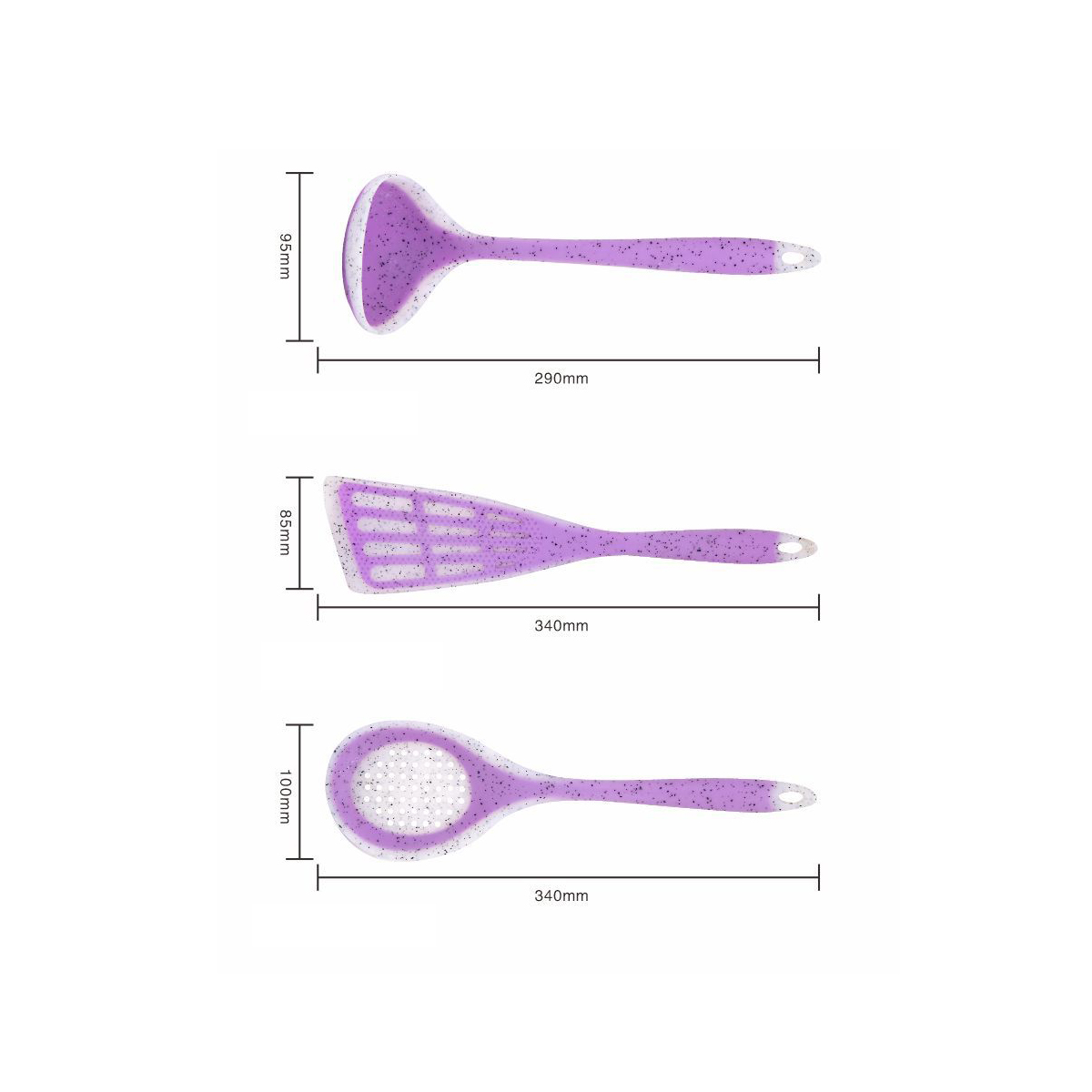 Silicone Kitchenware 7-piece Set, Non stick Pot, Special Spade for Stir frying, High temperature resistant Food grade Cooking Spoon Tools